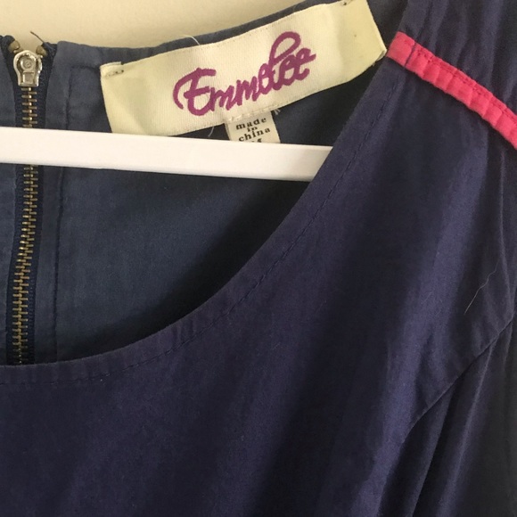 Price Drop ❗️EmmeLee blue dress with pink 💝piping - Picture 5 of 6